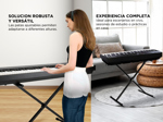 Soporte Tipo Tijera Simple Para Piano Teclado Carlsbro DF002 Negro