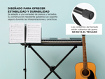 Soporte Tipo Tijera Simple Para Piano Teclado Carlsbro DF002 Negro