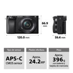 Camara Digital Mirrorless Sony Alpha A6100 4k Wifi Sel1650
