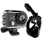Kit Mascara Snorkel Gadnic + Camara Deportiva 4K