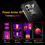 Celular Ulefone Armor 18T Ultra cámara térmica 256gb 12gb Ram Resistente Android 12 Negro