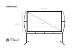 Pantalla de Proyector Gadnic con Soporte Plegable Portátil de 100 pulgadas