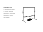 Pantalla de Proyector Gadnic con Soporte Plegable Portátil de 100 pulgadas
