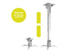 Soporte Proyector Techo o Pared Extensión 40 a 60cm Inclinación Regulable Resistente