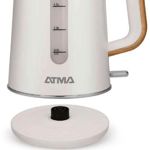 PAVA ELECTRICA ATMA PEATW21WP NORDICA 1800W 1.7LTS CORTE AUTOMATICO BLANCA Y SIMIL MADERA