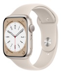 Apple Watch Series 8 Gps - Caja Aluminio Blanco Estelar 45 Mm- Correa Deportiva Blanco Estelar M/L