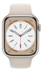 Apple Watch Series 8 Gps - Caja Aluminio Blanco Estelar 45 Mm- Correa Deportiva Blanco Estelar M/L