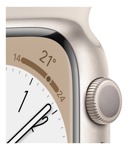 Apple Watch Series 8 Gps - Caja Aluminio Blanco Estelar 45 Mm- Correa Deportiva Blanco Estelar M/L