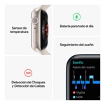 Apple Watch Series 8 Gps - Caja Aluminio Blanco Estelar 45 Mm- Correa Deportiva Blanco Estelar M/L