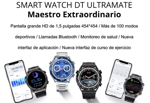 Reloj Smartwatch Dt No.1 Ultra Mate Elegante Nfc - Negro