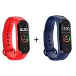 Combo 2x1 Relojes Smartwatch Nictom SB04 Rojo Azul Smartband