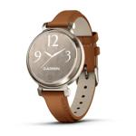Garmin Reloj Smartwatch Lily 2 Clasico- Oro Crema con malla de cuero