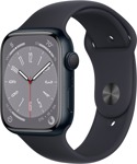 Reloj inteligente - Apple Watch Series 8 (45mm) con GPS - Midnight Sport Band - MNUL3LL/A