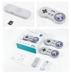 Consola Retro mini 16 bits estilo SNES con 1000 juegos clásicos con Joysticks inalámbricos.