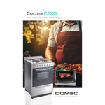Cocina Domec CEXG, eléctrica, 4 hornallas, acero inoxidable