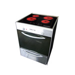 Cocina Domec CVXT4-56, eléctrica, vitrocerámica, 4 hornallas, acero inoxidable