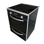 Cocina Domec CEVN, eléctrica, vitrocerámica, 4 hornallas, negra