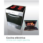 Cocina Domec CEVX, eléctrica, vitrocerámica, 4 hornalla, acero inoxidable