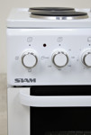 Cocina eléctrica SIAM CCH050B Blanca Grill 4 Hornallas