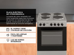 Cocina Eléctrica Philco 4 Hornallas 60 Cm Silver
