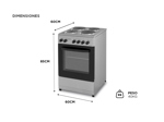 Cocina Eléctrica Philco 4 Hornallas 60 Cm Silver