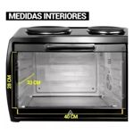 Horno electrico con anafes Axel 45 lts negro AX-HCH45N