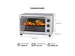 Horno Electrico Atma Grill 2200w 60 Litros HG6022PI