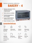 Horno Convector Electrico Moretti Bakery 4 Bandejas 40x60 cm