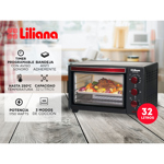 Horno Electrico Liliana 32lts Ao132 1750w Hasta 250°c