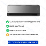 Aire Acondicionado LG Inverter  4500 Frigorías Color Negro