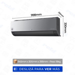 Aire Acondicionado LG Inverter  4500 Frigorías Color Negro