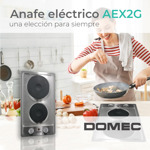 Anafe Electrico Domec AEX2G Acero inoxidable