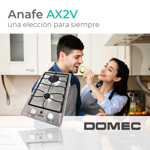 Anafe Multigas Domec, 2 hornallas, acero inoxidable AX2V