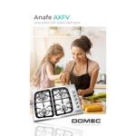 Anafe  Domec AXFV, multigas, 4 hornallas, rejilla de fundicion, acero inoxidable