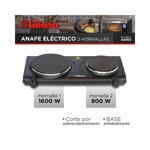 Anafe Electrico Liliana 2 Hornallas Aa902 800-1600 Watts