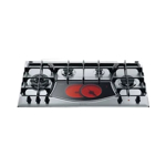 ANAFE A GAS ARISTON PH 941 MSTV (IX) AG - REJILLAS HIERRO FUNDIDO 90CM INOX