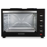 HORNO ELECTRICO BLACK&DECKER TO6000-AR NEGRO 62L CON ANAFE 3750W