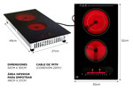 Anafe Eléctrico Cuk By Gadnic AV200 2 Hornallas Empotrable Vitrocerámico 3200w Panel Touch Timer