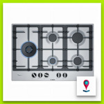Anafe De Gas Bosch Pcs7a5b90 5 Hornallas Serie 6 Color Acero