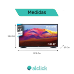 Smart Tv Samsung 43 Pulgadas FHD Serie 5 UN43T5300AGCZB