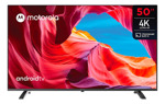 Smart Tv 4k 50 Motorola Android Control Voz Chromecast Bt