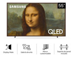 Tv Samsung 55  Eq Qled 4k Marco Nogal Marron