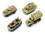 Set Pack De Autos Militares Lancha Camuflado At16