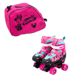 Patin Artistico Extensible 4 Ruedas De Disney Con Bolso Talle XS
