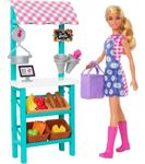 Barbie Vendedora Ambulante Con Puesto Granja Muñeca