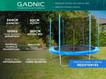 Cama Elástica Gadnic T8FT 2,44 mts con Red de Seguridad Reforzada Hasta 100kg