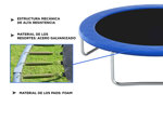 Cama Elástica Gadnic T8FT 2,44 mts con Red de Seguridad Reforzada Hasta 100kg