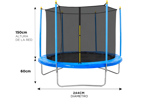 Cama Elástica Gadnic T8FT 2,44 mts con Red de Seguridad Reforzada Hasta 100kg
