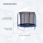 Cama Elástica Grande Nictom CR02 2,44 mts Niños Adulto