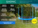 Cama Elástica Gadnic T10FT 3,06 mts con Red de Seguridad Reforzada Hasta 150kg